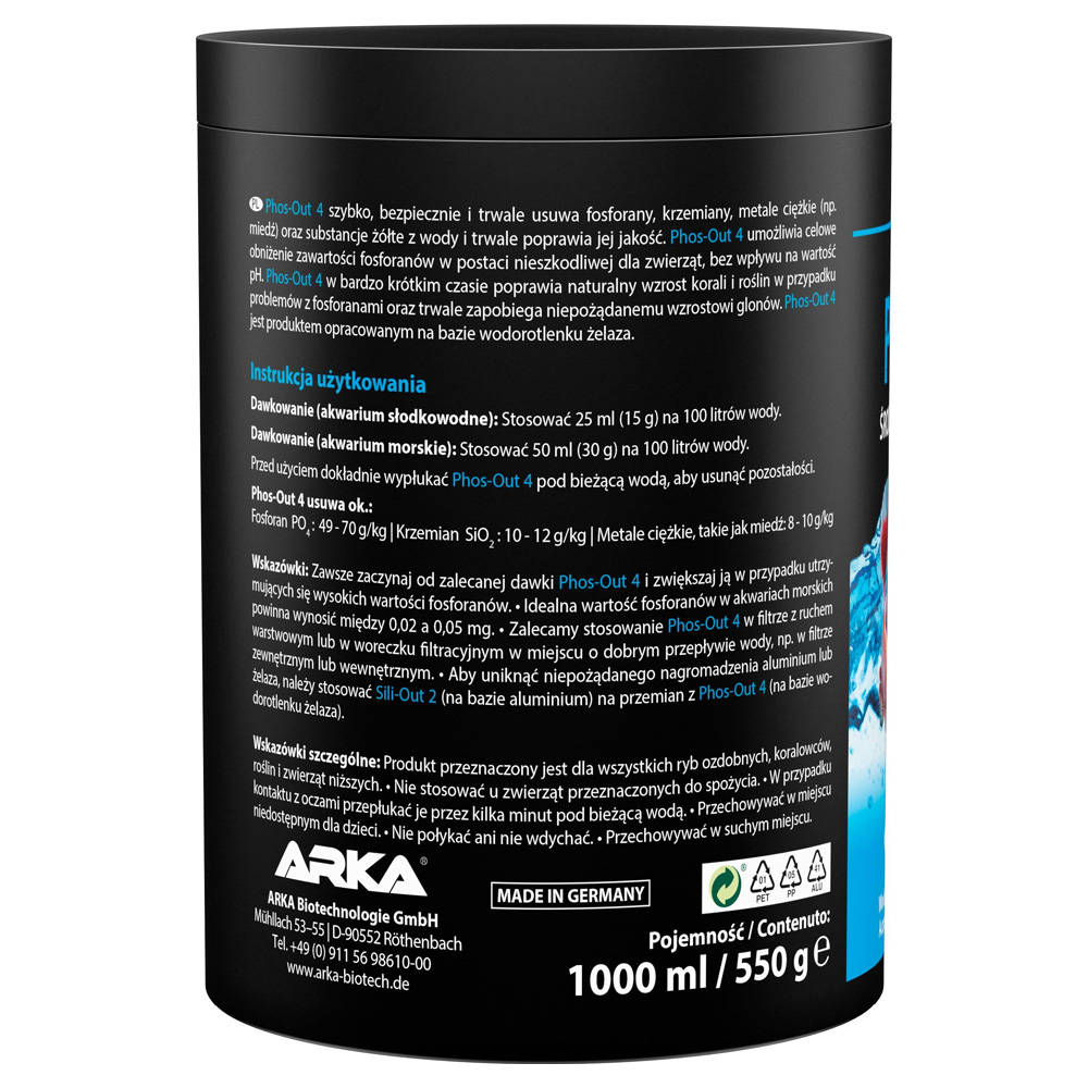 Microbe-Lift Phos-Out4 Usuwa Fosforany PO4 z Akwarium 1000ml 550g